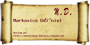 Markovics Dániel névjegykártya