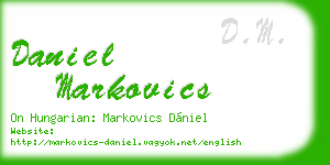 daniel markovics business card